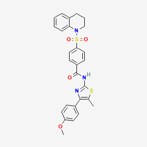 4-((3,4-dihydroquinolin-1(2H)-yl)sulfonyl)-N-(4-(4-methoxyphenyl)-5-methylthiazol-2-yl)benzamide