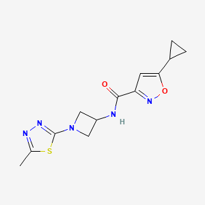 5-Cyclopropyl-N-[1-(5-methyl-1,3,4-thiadiazol-2-yl)azetidin-3-yl]-1,2-oxazole-3-carboxamide