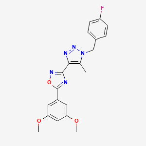 5-(3,5-dimethoxyphenyl)-3-(1-(4-fluorobenzyl)-5-methyl-1H-1,2,3-triazol-4-yl)-1,2,4-oxadiazole