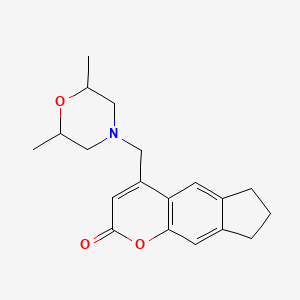 molecular formula C19H23NO3 B2462679 4-((2,6-dimethylmorpholino)methyl)-7,8-dihydrocyclopenta[g]chromen-2(6H)-one CAS No. 848748-12-9