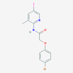 molecular formula C14H12BrIN2O2 B246268 2-(4-bromophenoxy)-N-(5-iodo-3-methyl-2-pyridinyl)acetamide 
