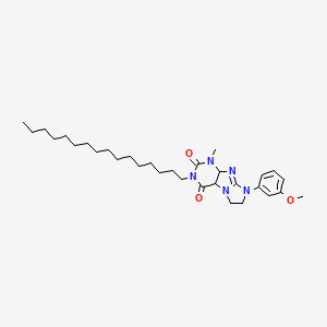 3-hexadecyl-8-(3-methoxyphenyl)-1-methyl-1H,2H,3H,4H,6H,7H,8H-imidazo[1,2-g]purine-2,4-dione