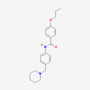 molecular formula C22H28N2O2 B246272 N-[4-(piperidin-1-ylmethyl)phenyl]-4-propoxybenzamide 