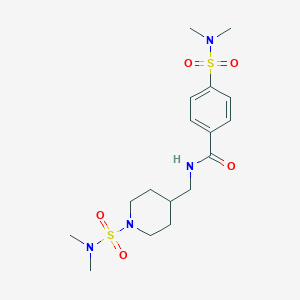 molecular formula C17H28N4O5S2 B2462721 4-(N,N-二甲基氨磺酰基)-N-((1-(N,N-二甲基氨磺酰基)哌啶-4-基)甲基)苯甲酰胺 CAS No. 2034375-20-5