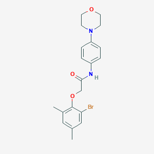 molecular formula C20H23BrN2O3 B246273 2-(2-bromo-4,6-dimethylphenoxy)-N-[4-(4-morpholinyl)phenyl]acetamide 