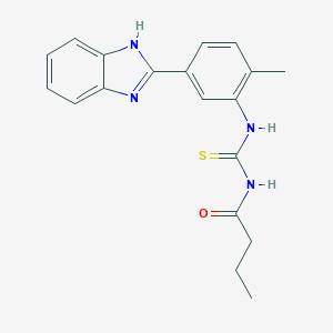 molecular formula C19H20N4OS B246274 N-[5-(1H-benzimidazol-2-yl)-2-methylphenyl]-N'-butyrylthiourea 