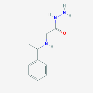 molecular formula C10H15N3O B2462759 (1-Phenyl-ethylamino)-acetic acid hydrazide CAS No. 56720-93-5