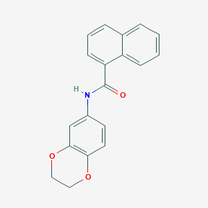 molecular formula C19H15NO3 B246276 N-(2,3-dihydro-1,4-benzodioxin-6-yl)-1-naphthamide 
