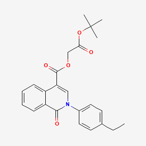 molecular formula C24H25NO5 B2462769 2-(叔丁氧基)-2-氧代乙基 2-(4-乙基苯基)-1-氧代-1,2-二氢异喹啉-4-羧酸酯 CAS No. 1226427-16-2