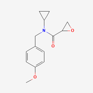 N-Cyclopropyl-N-[(4-methoxyphenyl)methyl]oxirane-2-carboxamide