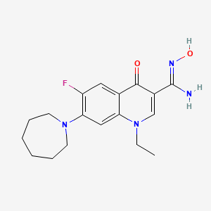 7-(Azepan-1-yl)-1-ethyl-6-fluoro-N'-hydroxy-4-oxoquinoline-3-carboximidamide