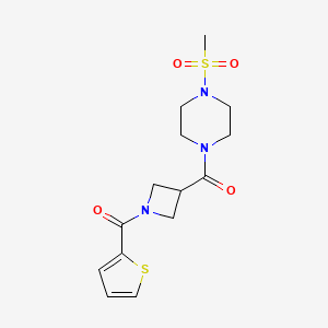 (4-(Methylsulfonyl)piperazin-1-yl)(1-(thiophene-2-carbonyl)azetidin-3-yl)methanone