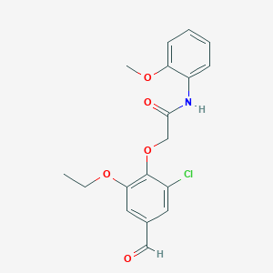 2-(2-chloro-6-ethoxy-4-formylphenoxy)-N-(2-methoxyphenyl)acetamide