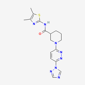 1-(6-(1H-1,2,4-triazol-1-yl)pyridazin-3-yl)-N-(4,5-dimethylthiazol-2-yl)piperidine-3-carboxamide