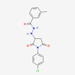 N'-[1-(4-chlorophenyl)-2,5-dioxopyrrolidin-3-yl]-3-methylbenzohydrazide