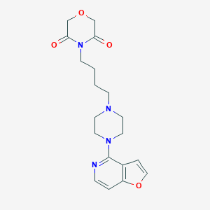 molecular formula C19H24N4O4 B024628 3,5-Morpholinedione, 4-(4-(4-furo(3,2-c)pyridin-4-yl-1-piperazinyl)butyl)- CAS No. 106260-91-7