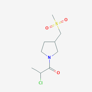 2-Chloro-1-[3-(methylsulfonylmethyl)pyrrolidin-1-yl]propan-1-one