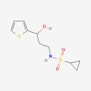 N-(3-hydroxy-3-(thiophen-2-yl)propyl)cyclopropanesulfonamide