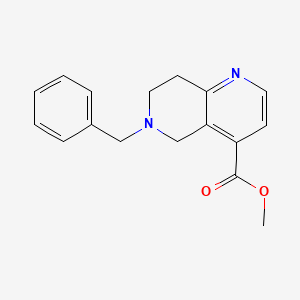 molecular formula C17H18N2O2 B2462812 Methyl 6-benzyl-5,6,7,8-tetrahydro-1,6-naphthyridine-4-carboxylate CAS No. 1706432-15-6