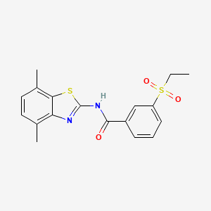 N-(4,7-dimethylbenzo[d]thiazol-2-yl)-3-(ethylsulfonyl)benzamide