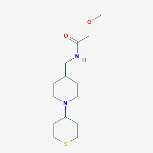 2-methoxy-N-((1-(tetrahydro-2H-thiopyran-4-yl)piperidin-4-yl)methyl)acetamide