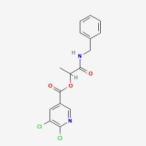 [1-(Benzylamino)-1-oxopropan-2-yl] 5,6-dichloropyridine-3-carboxylate