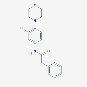 molecular formula C18H19ClN2O2 B246283 N-(3-chloro-4-morpholin-4-ylphenyl)-2-phenylacetamide 