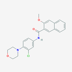 molecular formula C22H21ClN2O3 B246284 N-[3-chloro-4-(4-morpholinyl)phenyl]-3-methoxy-2-naphthamide 