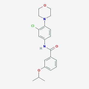 molecular formula C20H23ClN2O3 B246285 N-[3-chloro-4-(4-morpholinyl)phenyl]-3-isopropoxybenzamide 