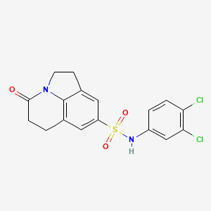 N-(3,4-dichlorophenyl)-4-oxo-2,4,5,6-tetrahydro-1H-pyrrolo[3,2,1-ij]quinoline-8-sulfonamide