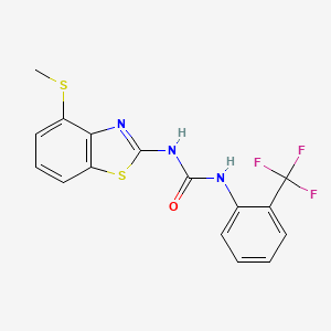 molecular formula C16H12F3N3OS2 B2462851 1-(4-(Méthylthio)benzo[d]thiazol-2-yl)-3-(2-(trifluorométhyl)phényl)urée CAS No. 1207036-46-1