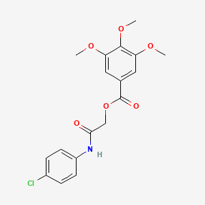 molecular formula C18H18ClNO6 B2462854 [2-(4-氯苯胺基)-2-氧代乙基] 3,4,5-三甲氧基苯甲酸酯 CAS No. 455933-67-2