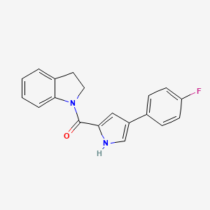 (4-(4-fluorophenyl)-1H-pyrrol-2-yl)(indolin-1-yl)methanone