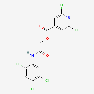 molecular formula C14H7Cl5N2O3 B2462864 [2-Oxo-2-(2,4,5-trichloroanilino)ethyl] 2,6-dichloropyridine-4-carboxylate CAS No. 722490-25-7