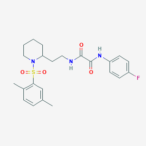 N1-(2-(1-((2,5-dimethylphenyl)sulfonyl)piperidin-2-yl)ethyl)-N2-(4-fluorophenyl)oxalamide