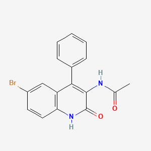 molecular formula C17H13BrN2O2 B2462869 N-(6-Brom-2-oxo-4-phenyl-1,2-dihydrochinolin-3-yl)acetamid CAS No. 332178-00-4