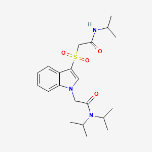 N,N-diisopropyl-2-(3-((2-(isopropylamino)-2-oxoethyl)sulfonyl)-1H-indol-1-yl)acetamide