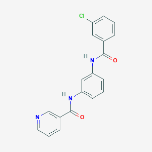 molecular formula C19H14ClN3O2 B246289 N-[3-(3-Chloro-benzoylamino)-phenyl]-nicotinamide 