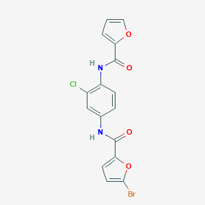 molecular formula C16H10BrClN2O4 B246292 5-bromo-N-[3-chloro-4-(2-furoylamino)phenyl]-2-furamide 