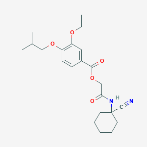 molecular formula C22H30N2O5 B2462924 [2-[(1-Cyanocyclohexyl)amino]-2-oxoethyl] 3-ethoxy-4-(2-methylpropoxy)benzoate CAS No. 1038035-67-4