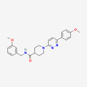 molecular formula C25H28N4O3 B2462928 N-(3-methoxybenzyl)-1-(6-(4-methoxyphenyl)pyridazin-3-yl)piperidine-4-carboxamide CAS No. 1105231-63-7