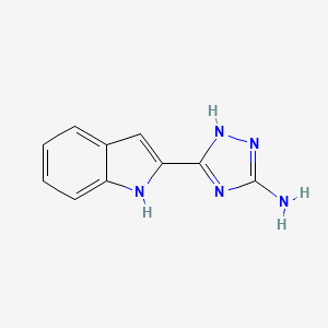 molecular formula C10H9N5 B2462935 3-(1H-Indol-2-yl)-1H-1,2,4-triazol-5-amin CAS No. 1374408-32-8