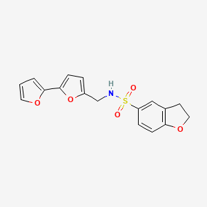 molecular formula C17H15NO5S B2462936 N-([2,2'-bifuran]-5-ylmethyl)-2,3-dihydrobenzofuran-5-sulfonamide CAS No. 2034339-29-0