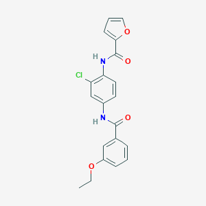 molecular formula C20H17ClN2O4 B246294 N-{2-chloro-4-[(3-ethoxybenzoyl)amino]phenyl}-2-furamide 