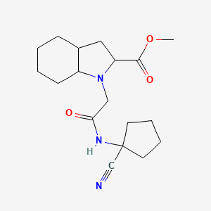 molecular formula C18H27N3O3 B2462944 methyl 1-{[(1-cyanocyclopentyl)carbamoyl]methyl}-octahydro-1H-indole-2-carboxylate CAS No. 1252061-88-3