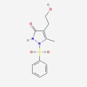 4-(2-hydroxyethyl)-5-methyl-1-(phenylsulfonyl)-1,2-dihydro-3H-pyrazol-3-one