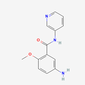 molecular formula C13H13N3O2 B2462948 5-amino-2-methoxy-N-(pyridin-3-yl)benzamide CAS No. 896160-66-0