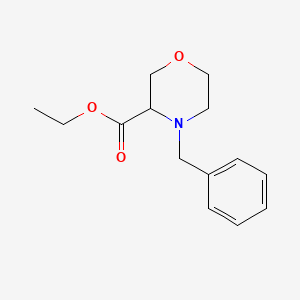 molecular formula C14H19NO3 B2462949 Ethyl 4-benzylmorpholine-3-carboxylate CAS No. 106910-85-4; 1219383-86-4