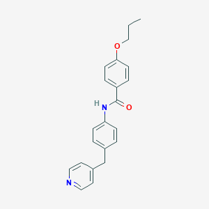 molecular formula C22H22N2O2 B246295 4-propoxy-N-[4-(pyridin-4-ylmethyl)phenyl]benzamide 