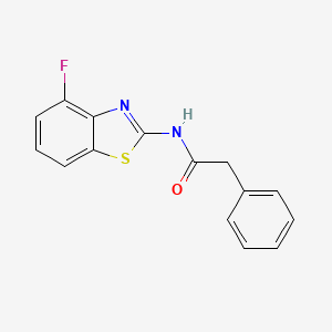 molecular formula C15H11FN2OS B2462953 N-(4-fluorobenzo[d]thiazol-2-yl)-2-phenylacetamide CAS No. 907974-83-8